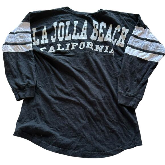 La Jolla Beach Screen Print Long Sleeve Ladies Shirt - Picture 2 of 5